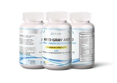 IQ LABS 120c Anti-Gray w/ Catalase -Stop Grey Dull Hair-60 day All Natural & Safe