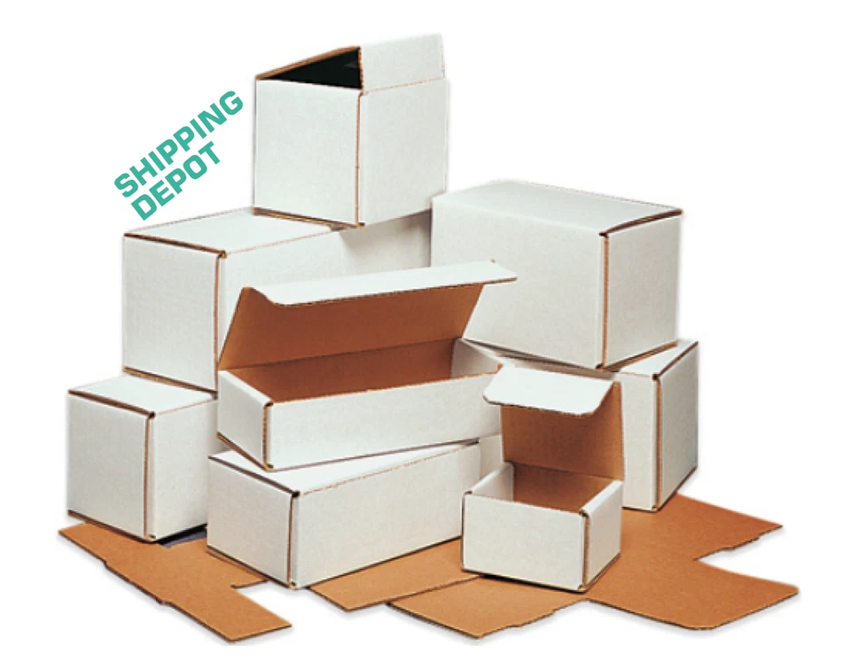 200 Pack 4x3x3 White Corrugated Shipping Mailer Packing Box Boxes 4" x 3" x 3" - Image 2 of 4