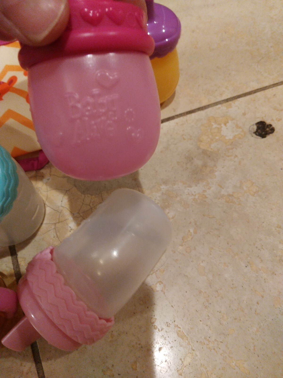 Lot Of BABY ALIVE DOLL BOTTLES. 11 bottles. Carry bag and pacifier eBay