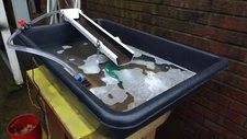 Fine Gold Recovery Recirculating w/ pump Mini Sluice Box / legs / carpet / 2'x4"