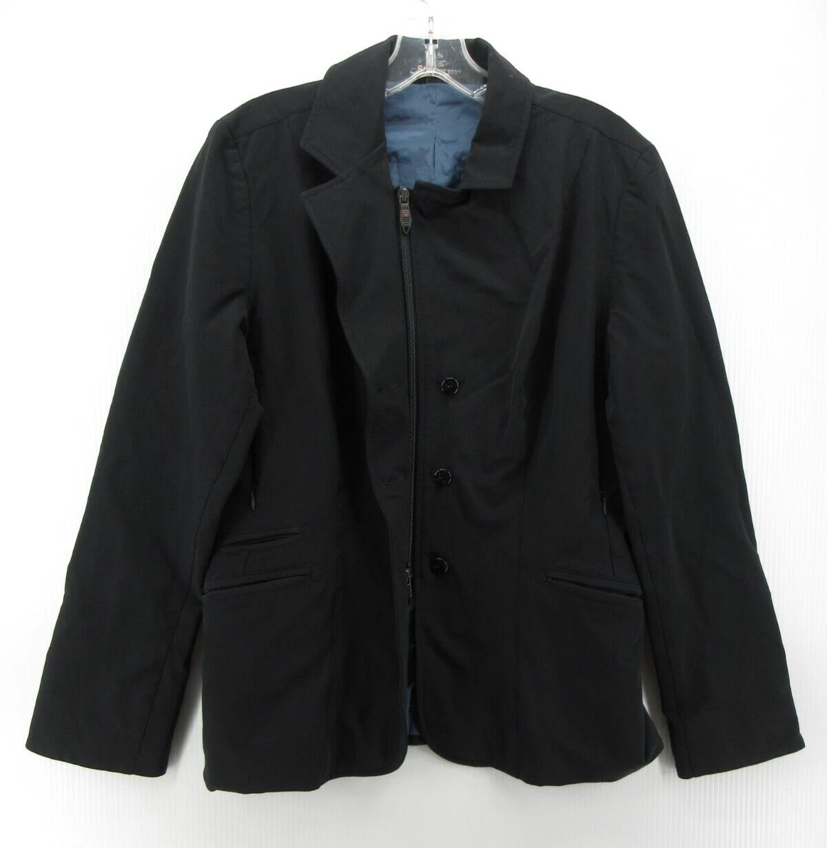 UNDERCOVER Victorinox Giacca Donna 8 Nero Blazer Cappotto Safari Escursionismo Gomito Patche Bottoni