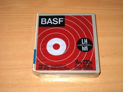 BASF DP 26 REEL TAPE CINTA DE JUEGO DOBLE 11 cm / 270 m CINTA VACÍA en NUEVO EMBALAJE ORIGINAL MINT