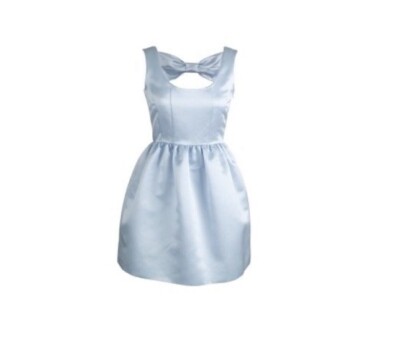 French Connection Manzoni Light Blue Periwinkle Satin Dress Size UK 12 |  eBay