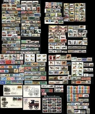 TRANSPORTATION Collection Stamps Postage Trains Planes Motorcycles Cars Horses
