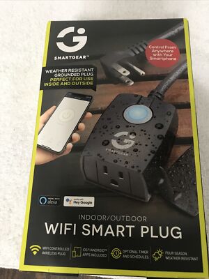 SmartGear Indoor And Outdoor WiFi Smart Plug Smartphone Capability