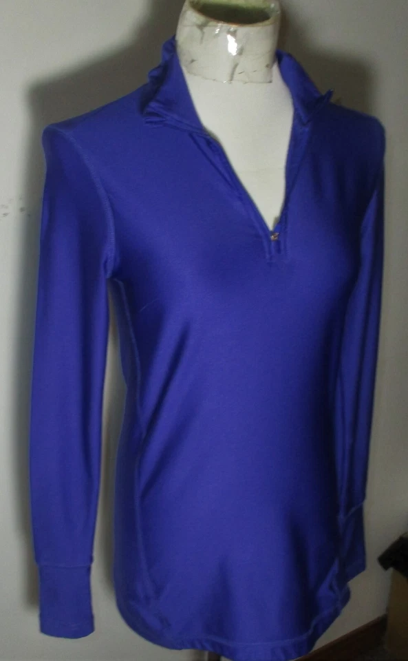 Jersey para mujer LAYER 8 azul compresión 1/2 cremallera "Qwick-Dry" talla L Foto 3 de 4