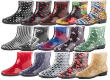 Ladeheid Damen Kurze Gummistiefel Stiefelette...