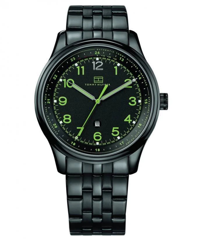 Tommy Hilfiger Men s 1710307 Classic Black IP Case and bracelet