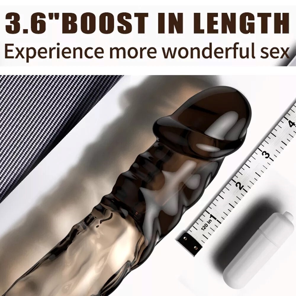 Male Cock-Girth-Enlarger-Enhancer-Penis-Extension-Extender-Sheath-Sleeve-Men Big