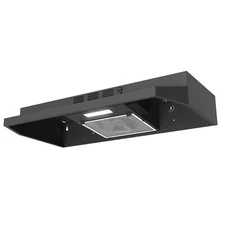 30'' Under Cabinet Range Hood 230CFM Super Slim 2 Speed Button control Black