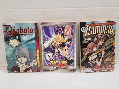 Lot Of 3 Manga, TSUBASA vo.1, MAR romance Vo. 1, DIABOLO vo. 1 - Picture 1 of 10