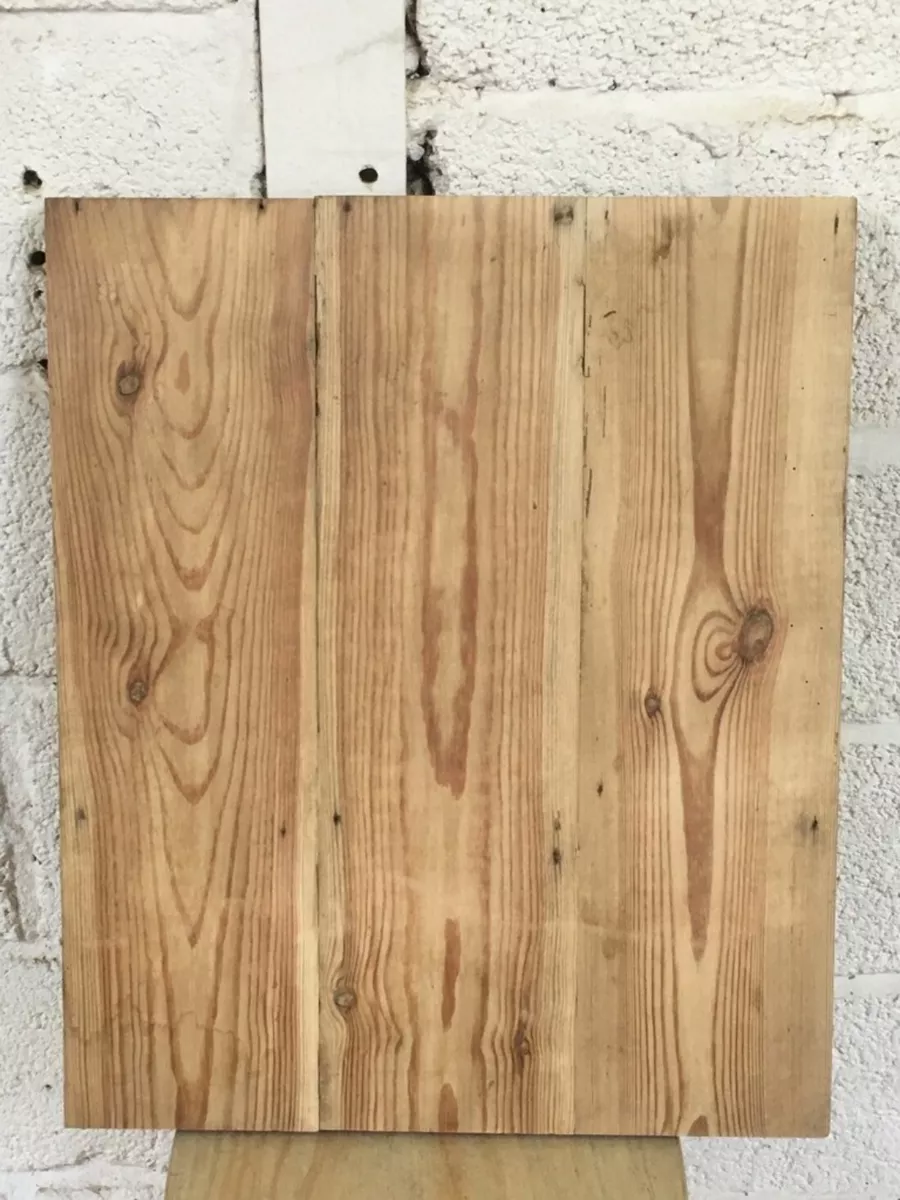 20 x24 Reclaimed Old Stripped Pine 3 Plank Ledge Internal Cupboard Door
