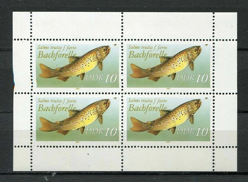 24044) DDR 1987 MNH Neu Fishes - Fische - Ms 10pf - Bild 1 von 1