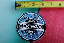 Dr Zog's SEX WAX Surfboard SURF WAX Vintage Blue Surfing STICKER