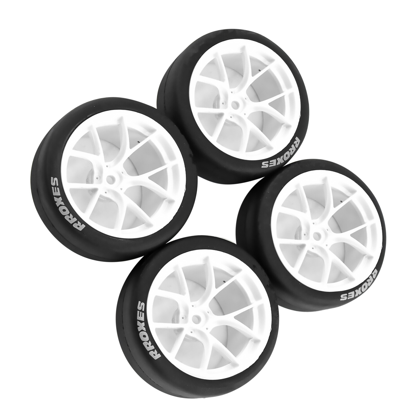 4PCS Wheel Hub Tires Tyre for Tamiya TT01 TT02 HPS HPI 1/10 RC Car Upgrade Part