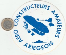 Autocollant. Aéronautique. AERO CONSTRUCTEURS AMATEURS ARIEGEOIS