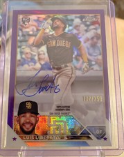 2023 Topps Chrome Luis Liberato Purple Refractor On Card Auto RC /250 Padres