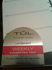 TUL custom note-taking system planner pages undated weekly 2 pages per week
