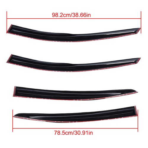 Smoke Window Visor Rain Guard Fit For 2008 2009 2010-2014 2015 2016 Chevy Cruze - Foto 2 di 9