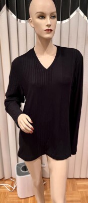 Designer G.Ferre Jeans Men s V Neck Light Black Sweater Beautiful.Made In Italy