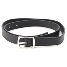 SAINT LAURENT leather Narrow belt 593303 black