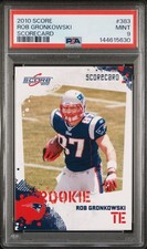 2010 Score Scorecard #383 Rob Gronkowski RC /499 PSA 9 | POP 6, ONLY 2 HIGHER
