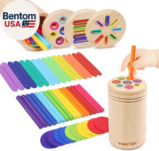 Montessori Toys for 2 3 4 Years Old, 3 in 1 Educational Sensory Color Sorting To