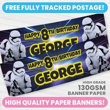 PERSONALISIERTES STURMTRUPPENBANNER BELIEBIGER NAME STAR WARS PARTY FOTO BANNER