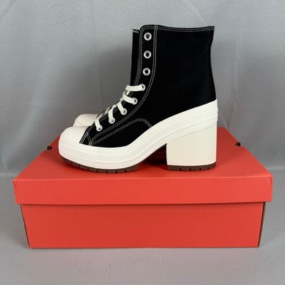 Converse Chuck 70 De Luxe Heel Shoe Women Black Chunky