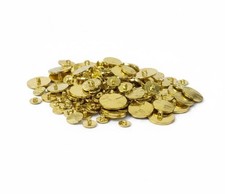 120pcs. Gold Metallic Round Sequins With Hole For Crafts And Sewing - Assorted S