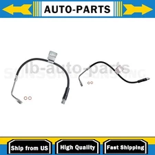2X Front Brake Line Hose Sunsong For For Hummer H3T 2009 2010