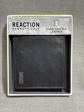Black Leather Wallet Reaction Kenneth Cole Men's Handcrafted