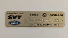 2003 2004 Ford Mustang Svt Cobra Engine Builder Valve Cover Name Plate Plaque