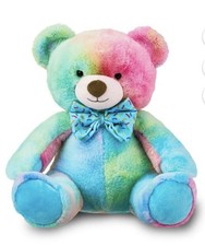 Bear Plush Toy with Bow Tie, Multicolor, 11"