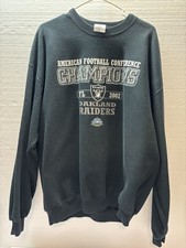 Vintage NFL Oakland Raiders 2002 Crew Neck Jerzees Sweatshirt Size XL