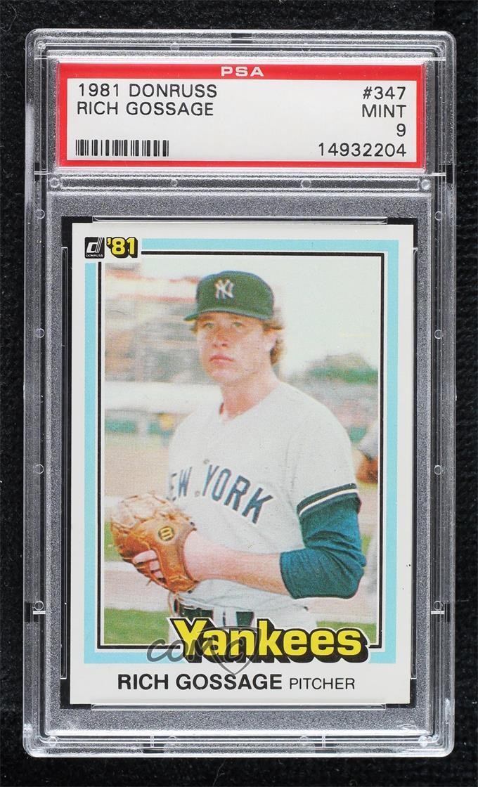 1981 Donruss Rich Gossage #347 PSA 9 MINT HOF 0d3