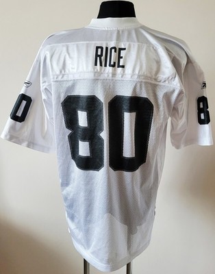 NFL Oakland Raiders Football Reebok Jersey #80 Rice size Large | eBay