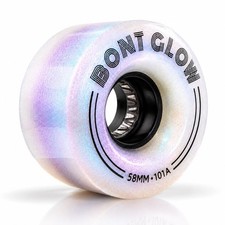 Glow Battery-Free LED Light Up Roller Skate Wheels, Indoor Quad Skate Wheels,...
