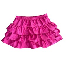 Girls S 6/6X Hot Pink Ruffle Elastic Waist Stretch Skirt