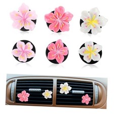 6PCS Car Flower Vent Clips,Cute Flower Vent Clips for Car,Colorful Cars