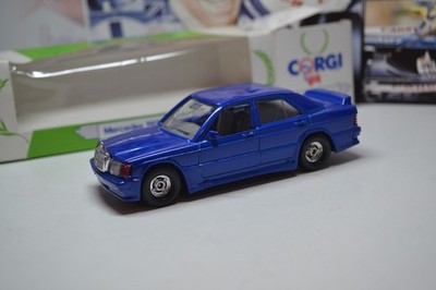 CORGI / MOBIL COLLECTION - 1989 MERCEDES 190E - BLAU - MODELLAUTO IM MASSSTAB 1:36