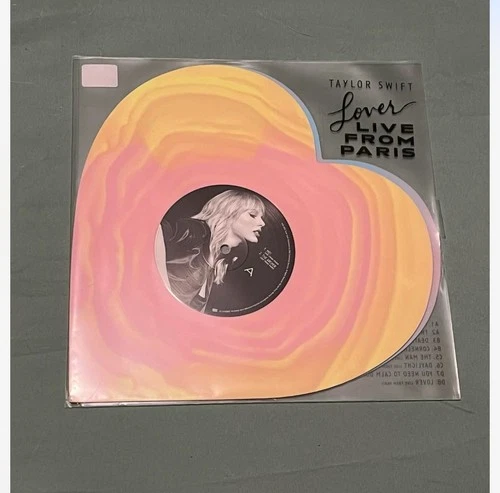 Taylor Swift Lover (Live From Paris) Heart Shaped Vinyl - SEALED
