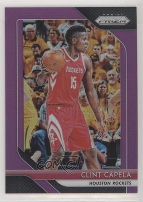 2018-19 Panini Prizm Purple Prizm 40/75 Clint Capela #74 he4