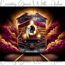 20oz Skinny Tumbler Commanders Football Sublimation Transfer Ready To Press