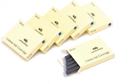 Jinhao Fountain Pen Blue Ink Cartridge 5 Count (Pack of 6), Color 