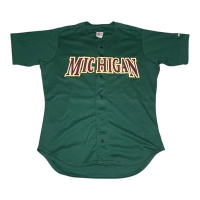 Vintage Rawlings USA Michigan Battle Cats Minor Baseball Official Jersey Mens 46