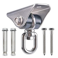 Stainless Steel Heavy Duty Hammock Ceiling Hook with 360 Swivel & Silent Bushing