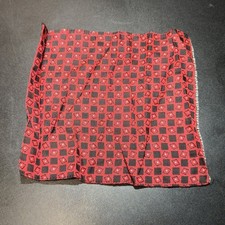 Vintage Red Diamonds And Black Squares Geometric Pattern Pocket Square 8" x 9"