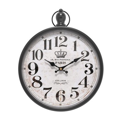 Menterry Retro Round Wall Clock. Black Vintage Antique Style Decor Wall Clock...