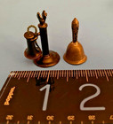 GERLACH 19-20thc German DOLL HOUSE pewter metal miniature TELEPHONE & rare BELL — photo 1